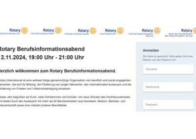 Online Berufsinformationsabend  |  RC’s Bad Homburg, Bad Homburg Schloss, Bad Homburg Kurpark, Friedrichsdorf, Königstein-Bad Soden