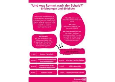 Und was kommt nach der Schule? – Erfahrungen und Berichte  |  Rotaract Wildeshauser Geest